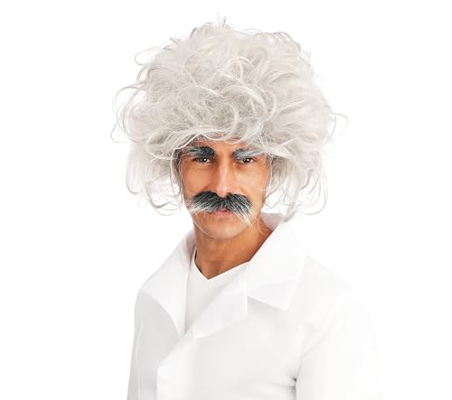 ptit-clown-einstein-per-cke-mit-augenbrauen-und-schnurrbart-wei-einheitsgr-e image 5