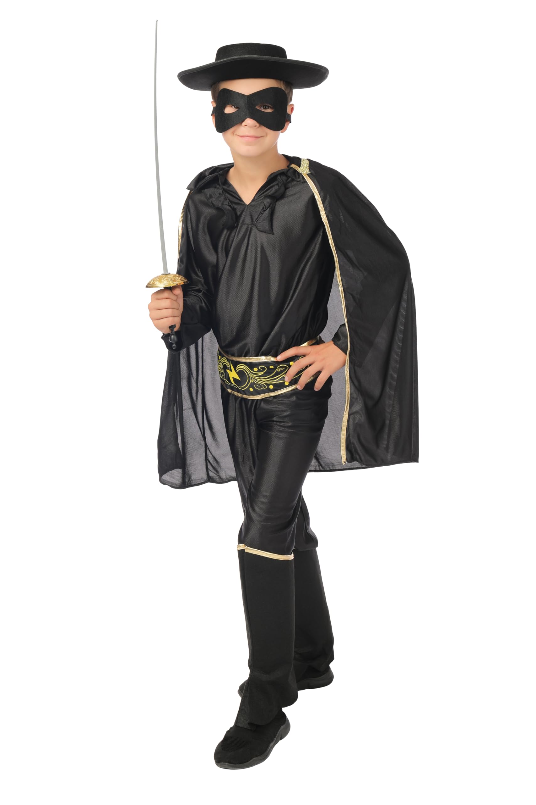 ptit-clown-bandit-maskierter-held-kinderkost-m-7-teilig-mit-maske image 2