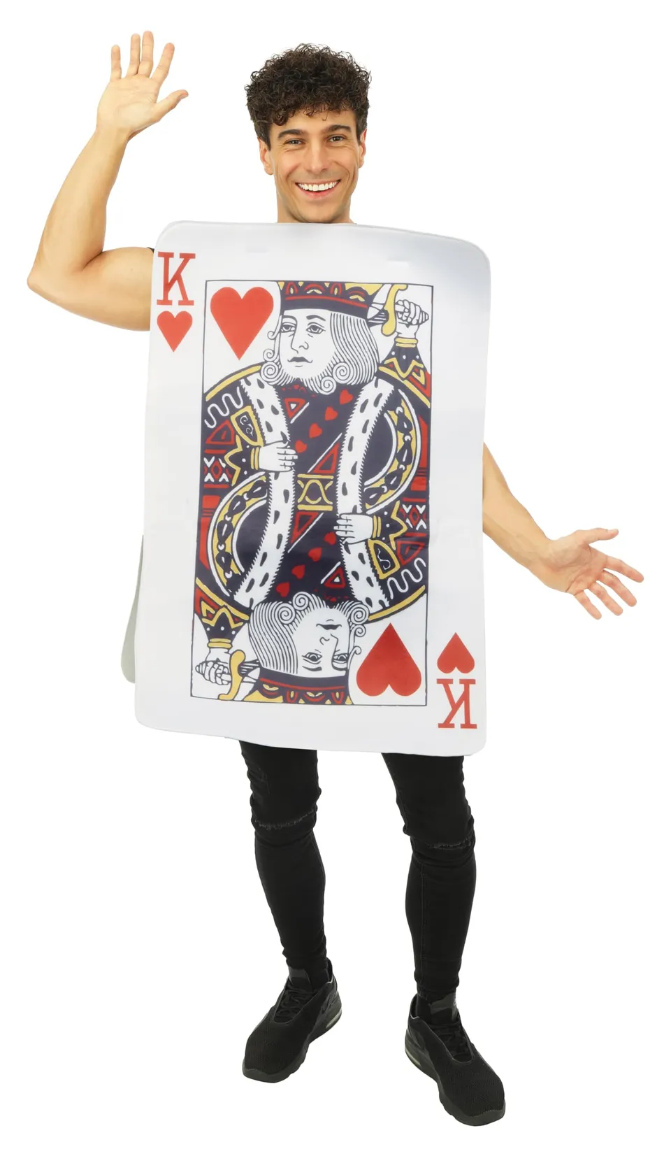 ptit-clown-herzk-nig-spielkarten-kost-m-erwachsene-einheitsgr-e-wei image 1