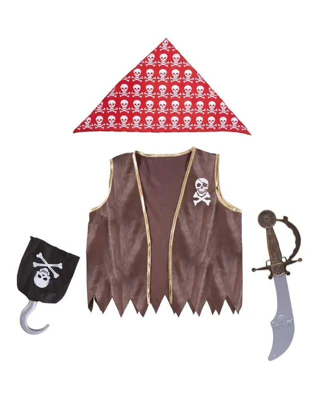 p-tit-clown-piraten-zubeh-r-set-kinder-dunkelbraun-kost-mset image 1