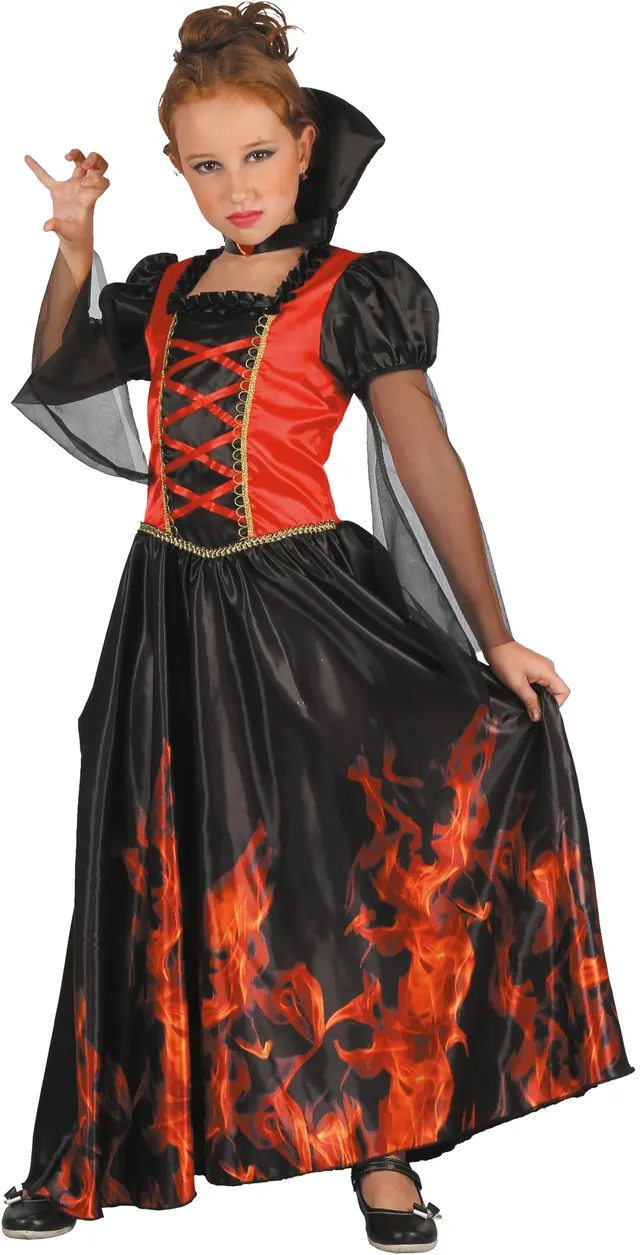 ptit-clown-flammen-vampir-kost-m-m-dchen-halloween-kost-m image 1