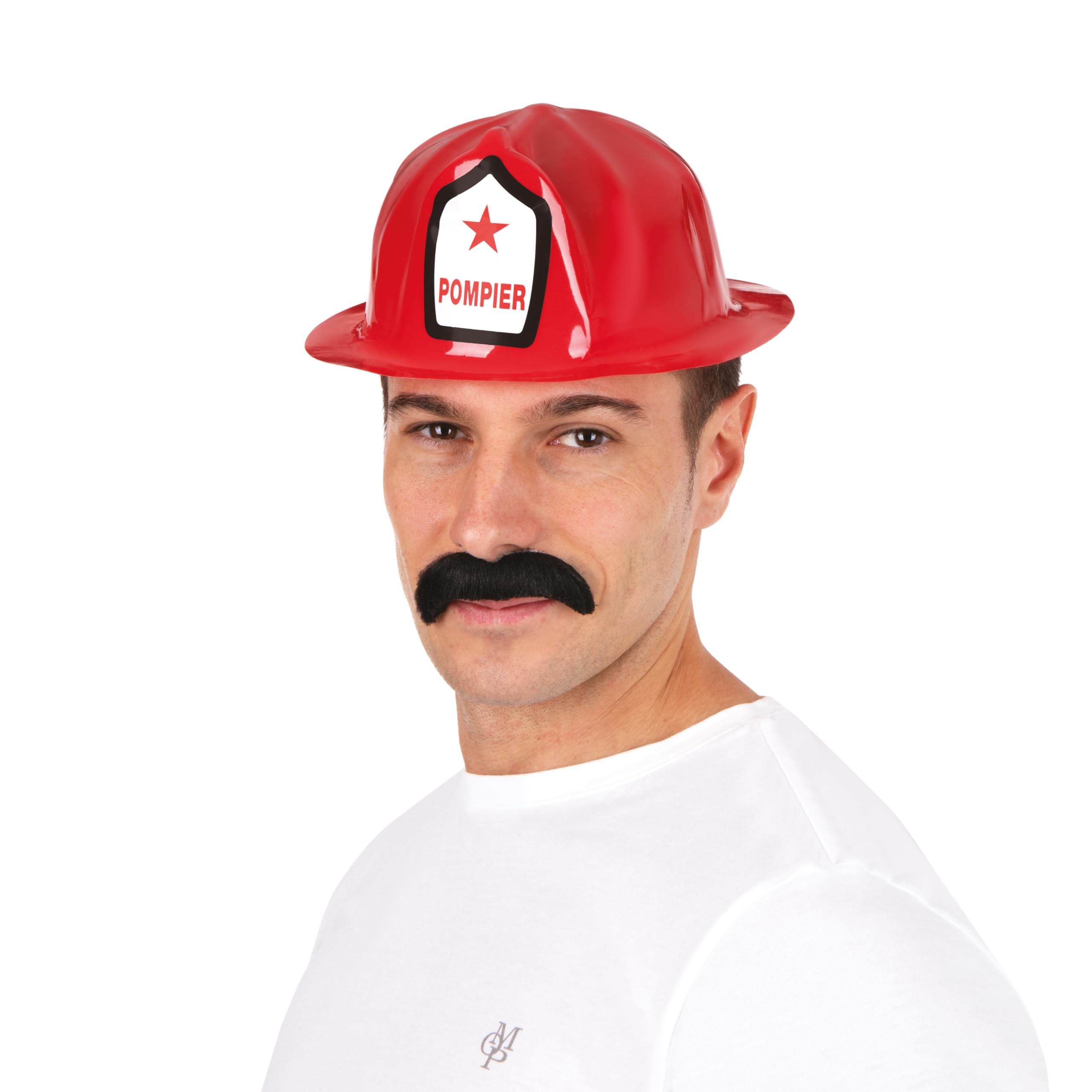 p-tit-clown-feuerwehrhelm-rot-erwachsene-kunststoff image 5