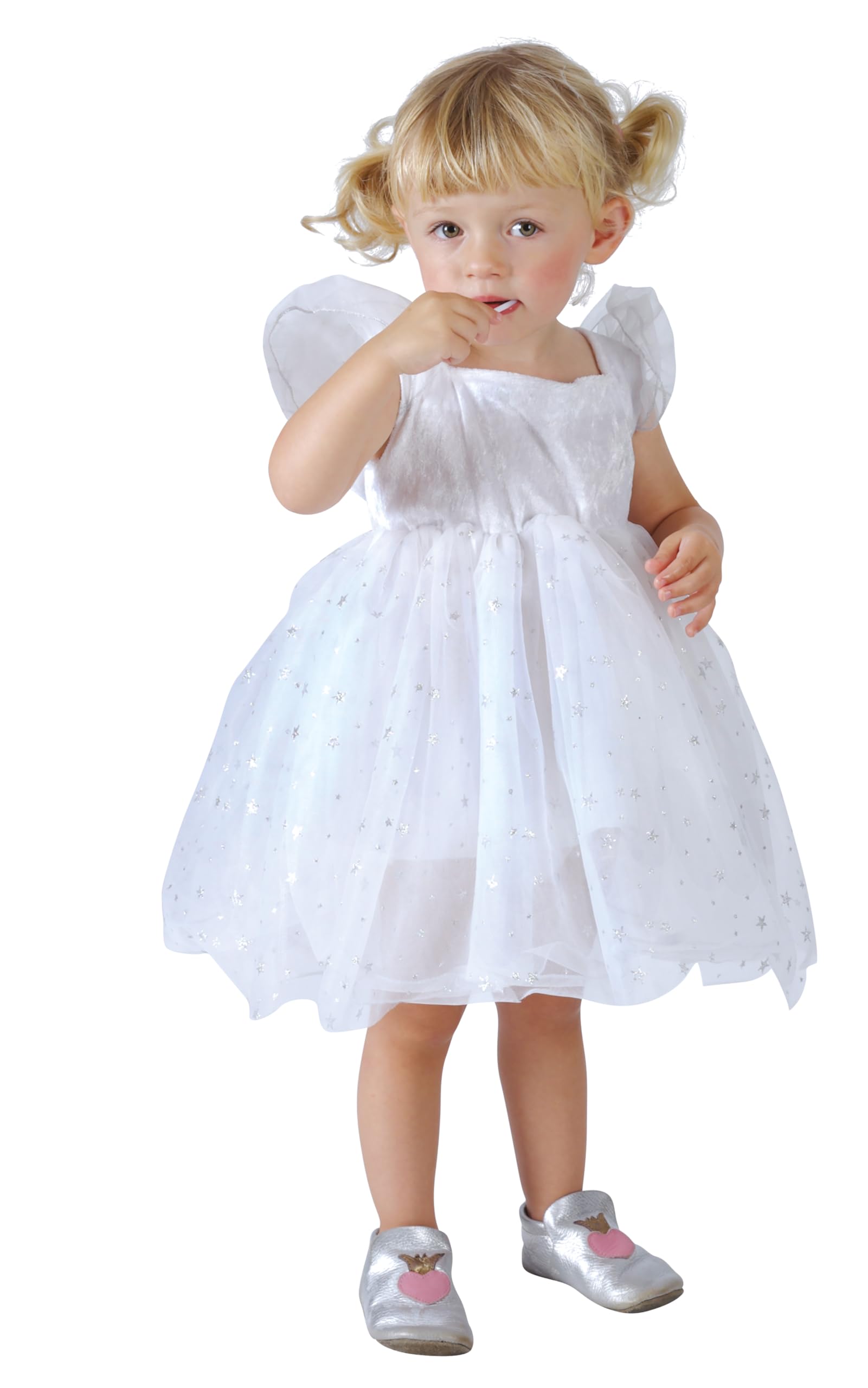 p-tit-clown-kinderkleid-prinzessin-stern-wei-5-6-jahre image 1
