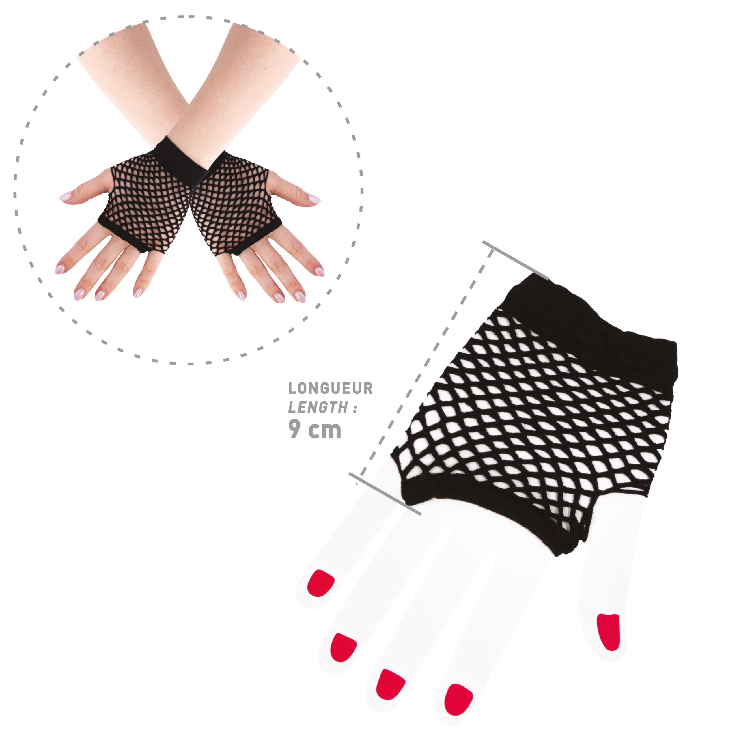 ptit-clown-90313-kurzfingerlose-netz-handschuhe-schwarz-erwachsene-einheitsgr-e image 3