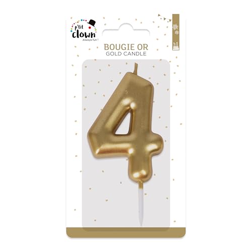 ptit-clown-goldkerze-zahl-4-goldene-zahlenkerze-f-r-geburtstag-und-jubil-um image 8