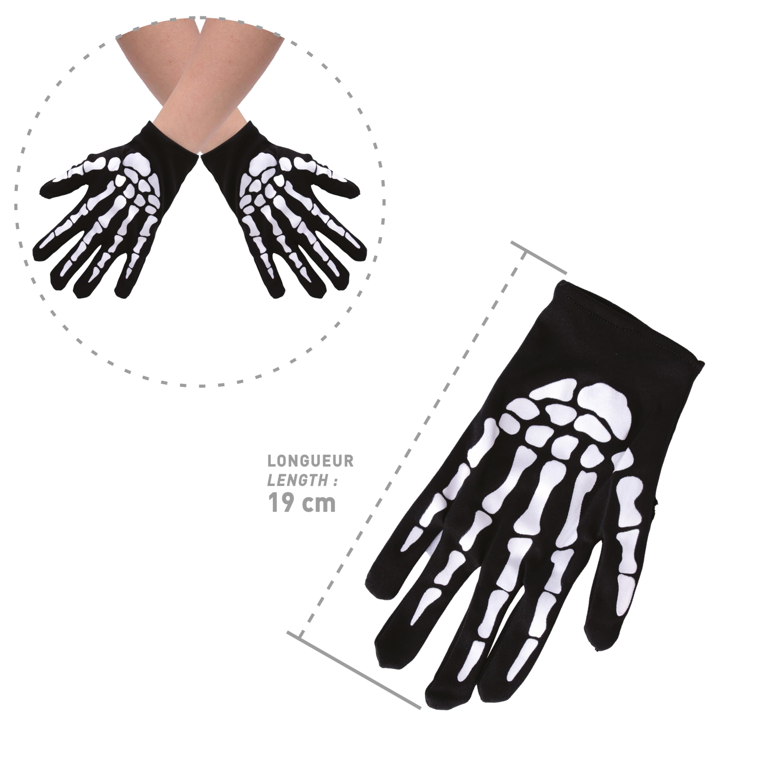 ptit-clown-skelett-handschuhe-kinder-schwarz-wei-kost-mhandschuhe image 3