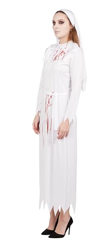 ptit-clown-blutiges-nonnenkost-m-wei-erwachsene-kleid-kopfbedeckung-g-rtel image 8