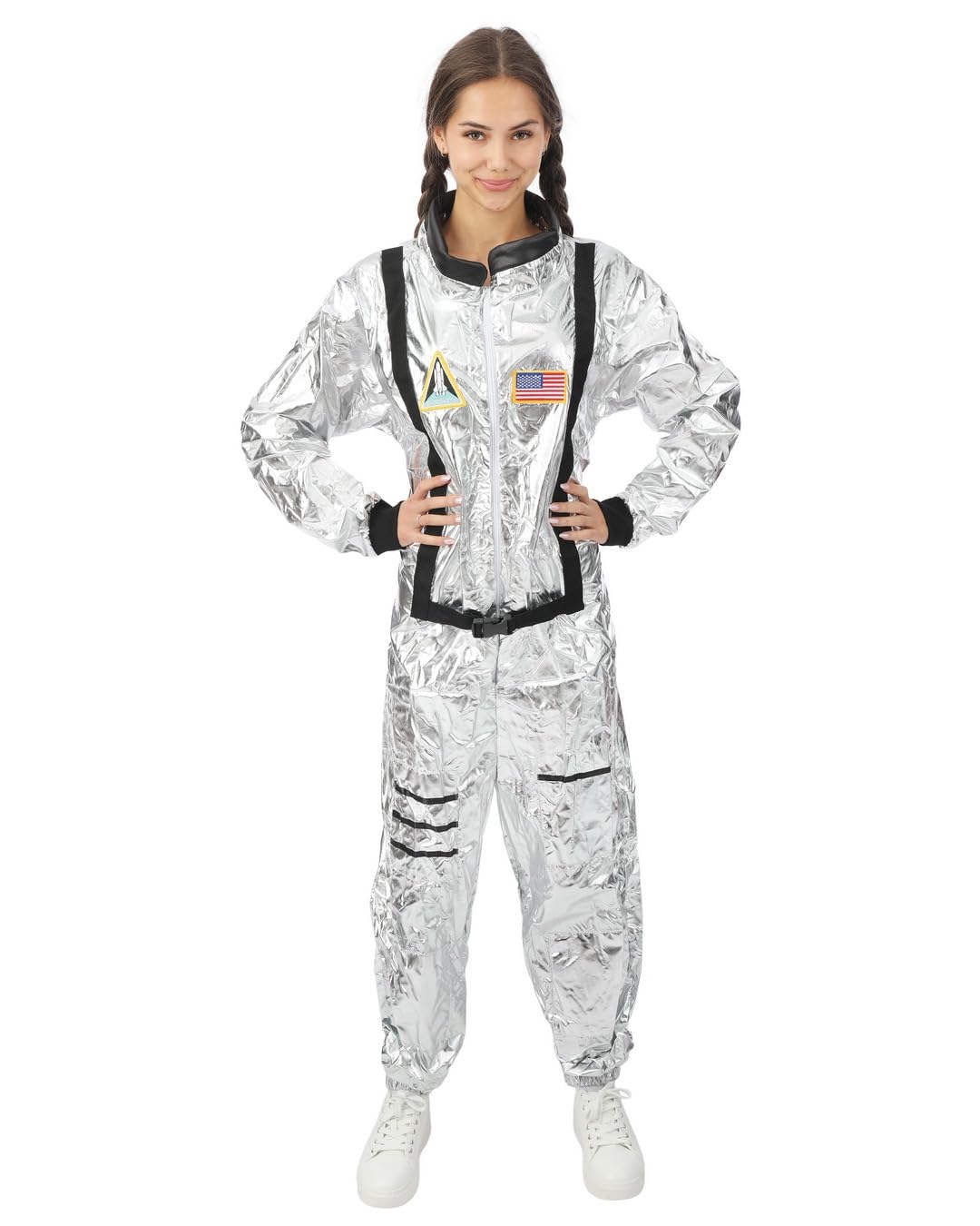 p-tit-clown-astronautenkost-m-f-r-erwachsene-polyester-grau image 1