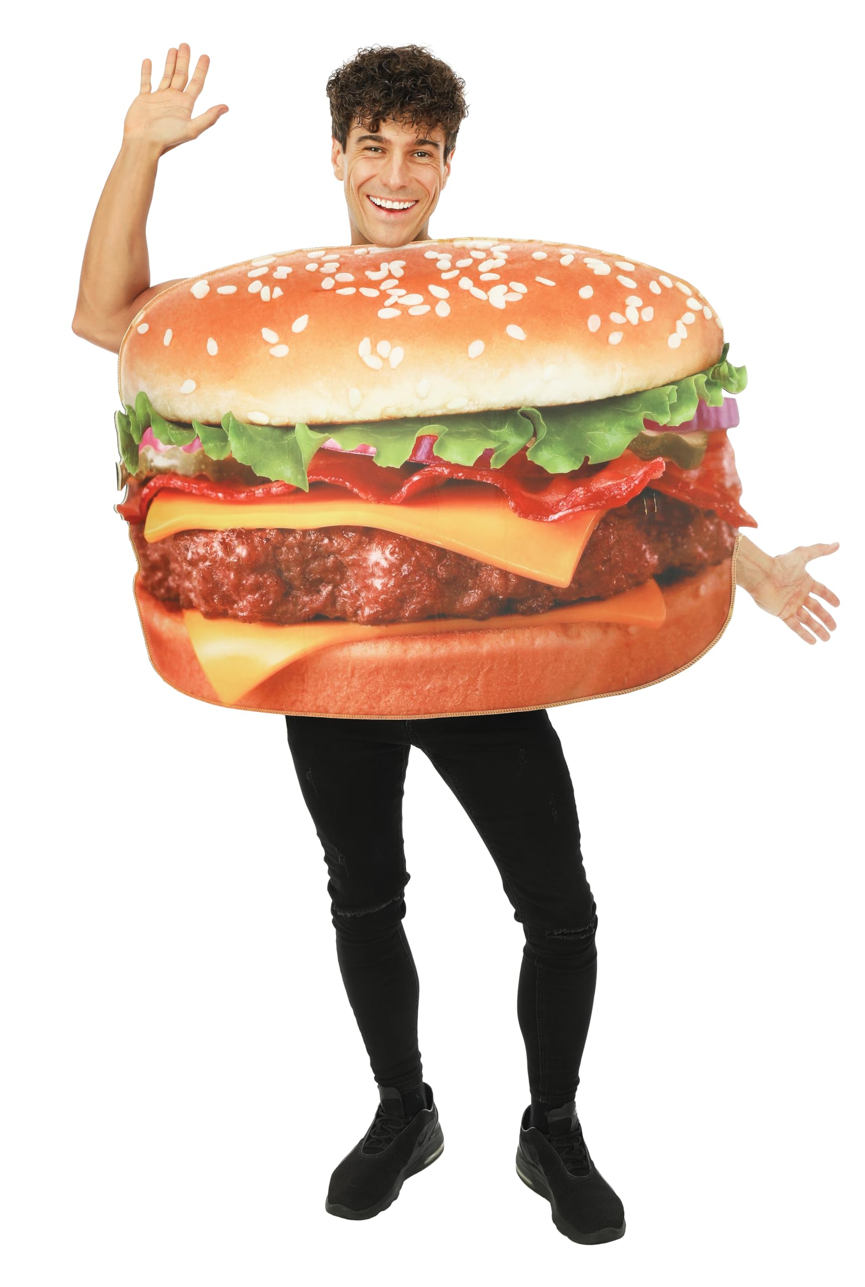 ptit-clown-food-tunika-kost-m-erwachsene-einheitsgr-e-ei-pizza-pommes-hotdog-bur image 8