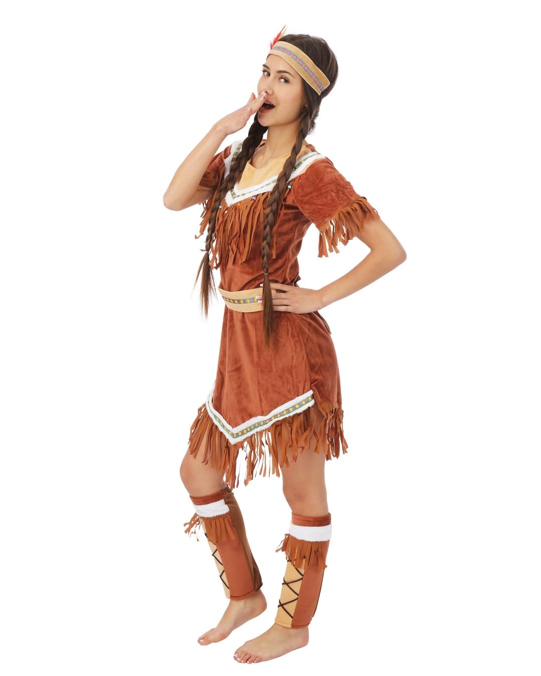 p-tit-clown-indianerin-kost-m-damen-polyester-komplett image 2
