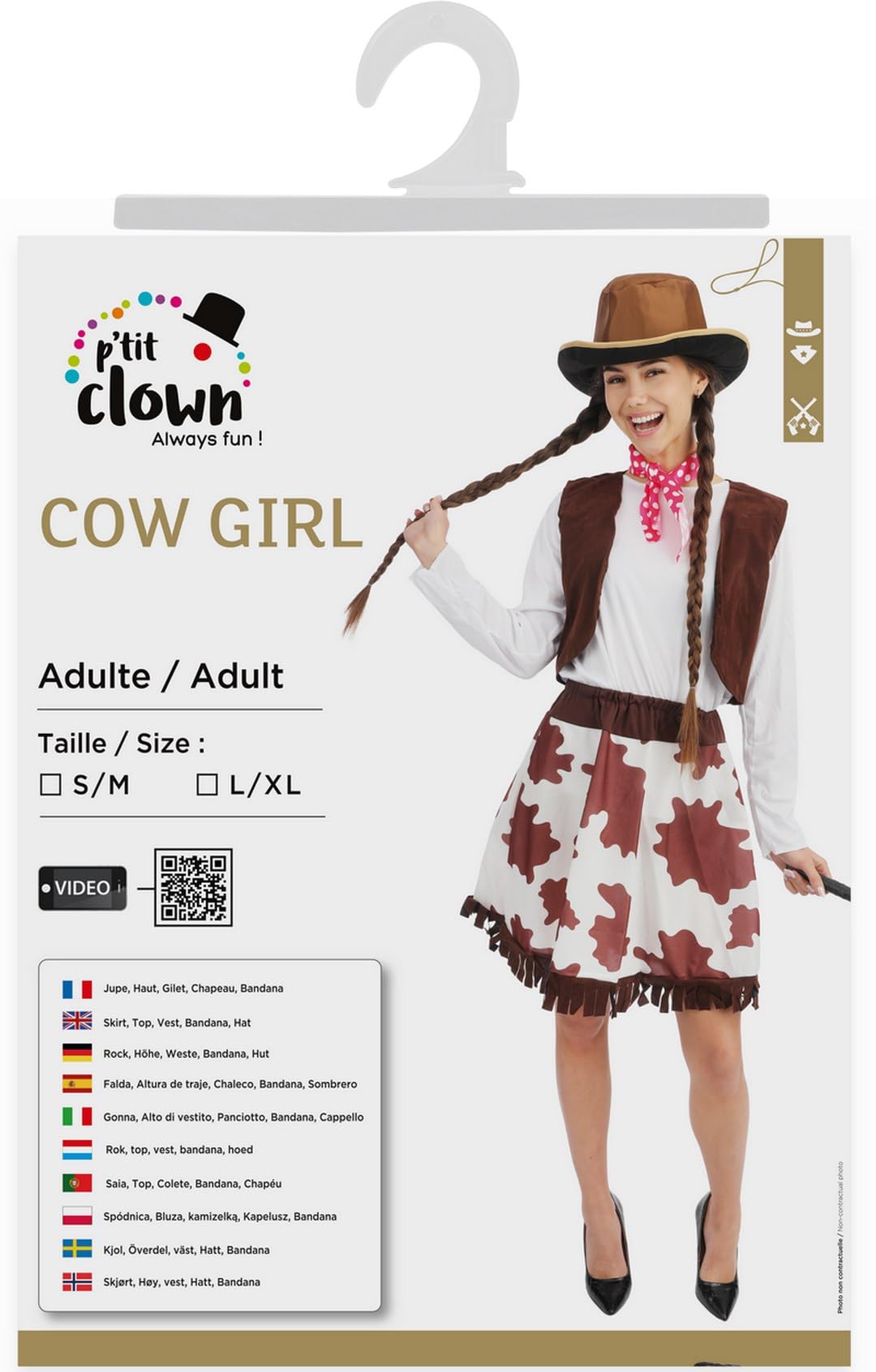 p-tit-clown-cowgirl-kost-m-frau-braun-polyester image 5