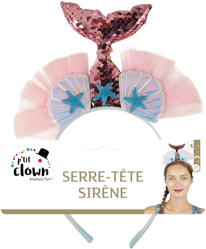 ptit-clown-haarreif-meerjungfrau-blau-rosa-mit-pailletten-einheitsgr-e-erwachsen image 7