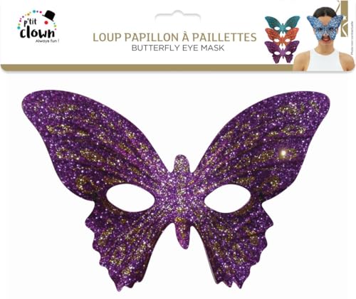 ptit-clown-50003-venezianer-maske-wolf-schmetterling-mit-pailletten image 5