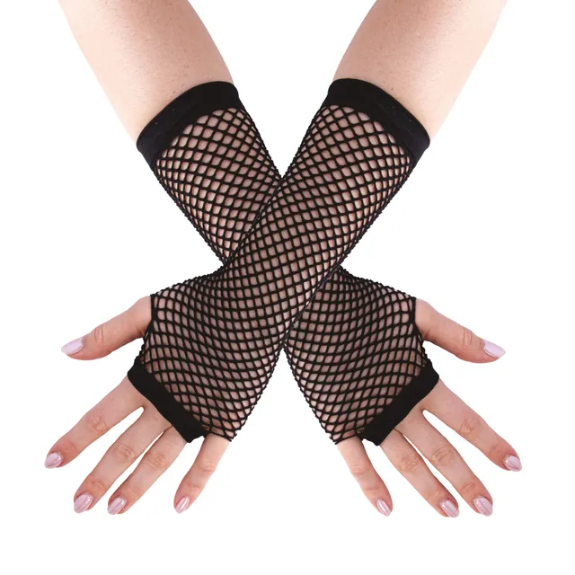 ptit-clown-lange-netz-handschuhe-schwarz-one-size-damen image 1
