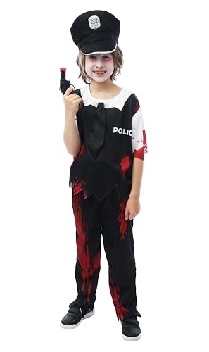 ptit-clown-verblutetes-polizisten-kost-m-kind-m-tze-hemd-hose image 7