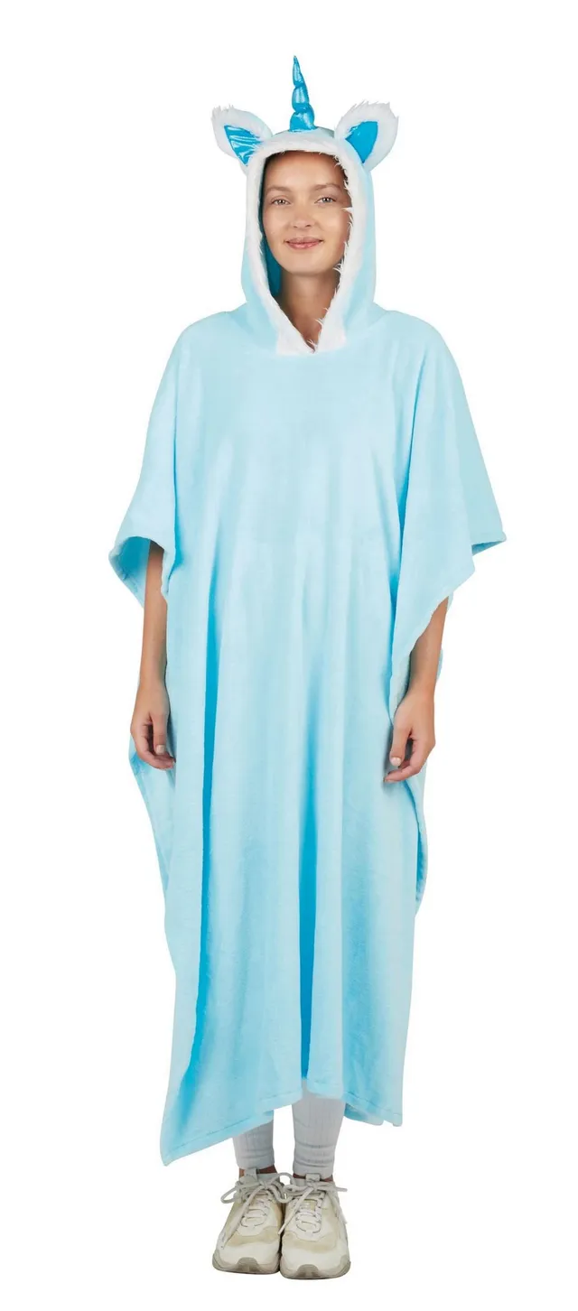 ptit-clown-einhorn-poncho-mit-kapuze-f-r-erwachsene-einheitsgr-e-polyester image 1