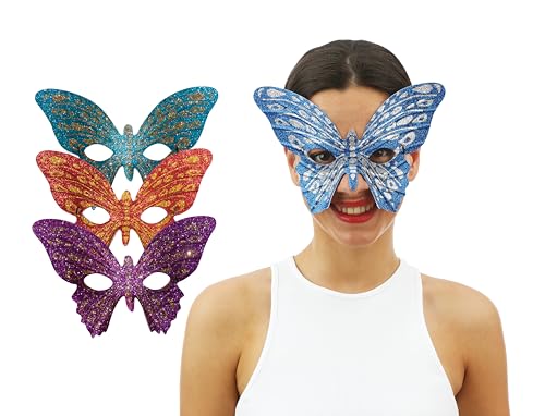 ptit-clown-50003-venezianer-maske-wolf-schmetterling-mit-pailletten image 4