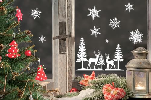 p-tit-clown-re22882-weihnachtsaufkleber-wei-schneemann-oder-rentier image 5