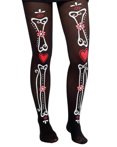p-tit-clown-skelett-strumpfhose-dia-de-los-muertos-damen-schwarz-einheitsgr-e image 4