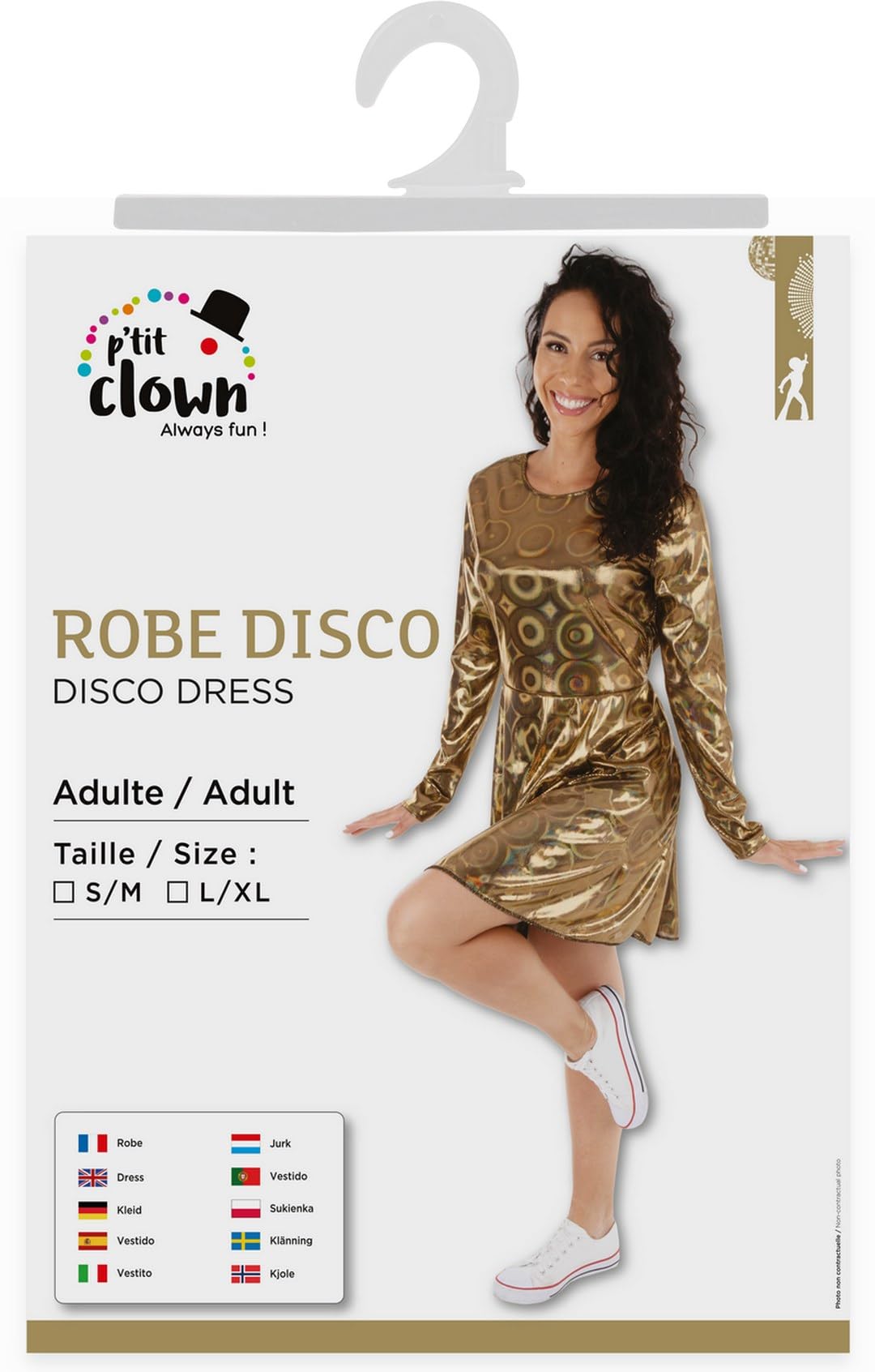 p-tit-clown-damen-robe-disco-kleid-erwachsene image 4