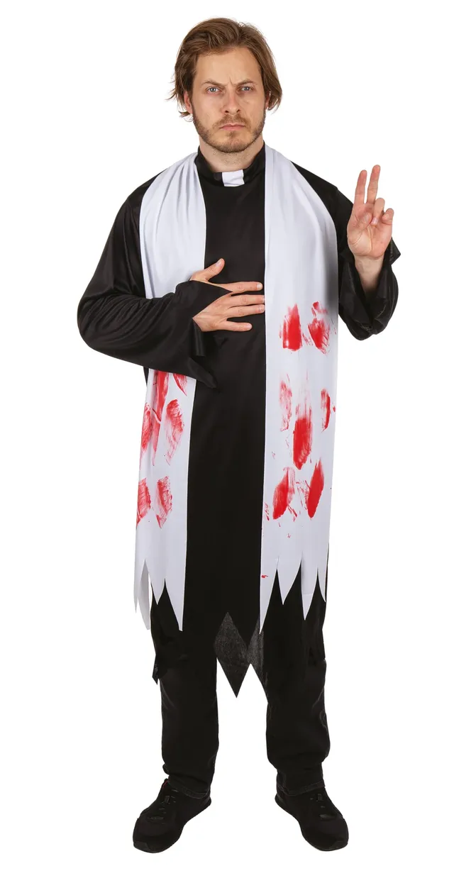 ptit-clown-blutiges-priesterkost-m-f-r-erwachsene-mit-stola image 1