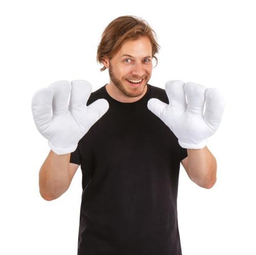 p-tit-clown-riesen-handschuhe-wei-erwachsene-einheitsgr-e image 2