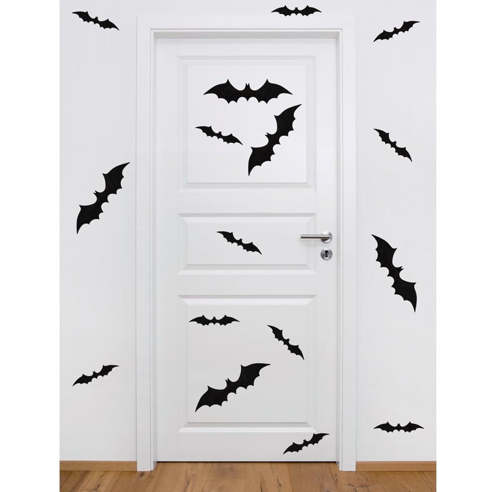 p-tit-clown-3d-fledermaus-sticker-12-st-ck-halloween-wand-deko image 3