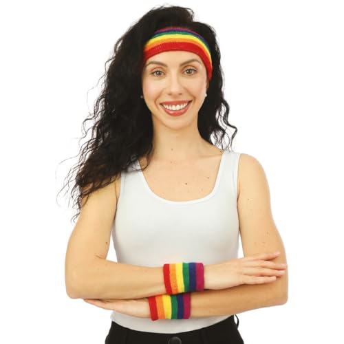 ptit-clown-re66671-stirnband-und-manschetten-set-regenbogen image 5