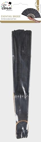 p-tit-clown-f-cher-eventail-45-cm-stoff-und-kunststoff-schwarz image 8