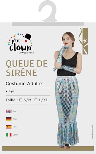 ptit-clown-meerjungfrauenschwanz-erwachsene-l-xl-rock-silber-blau image 7