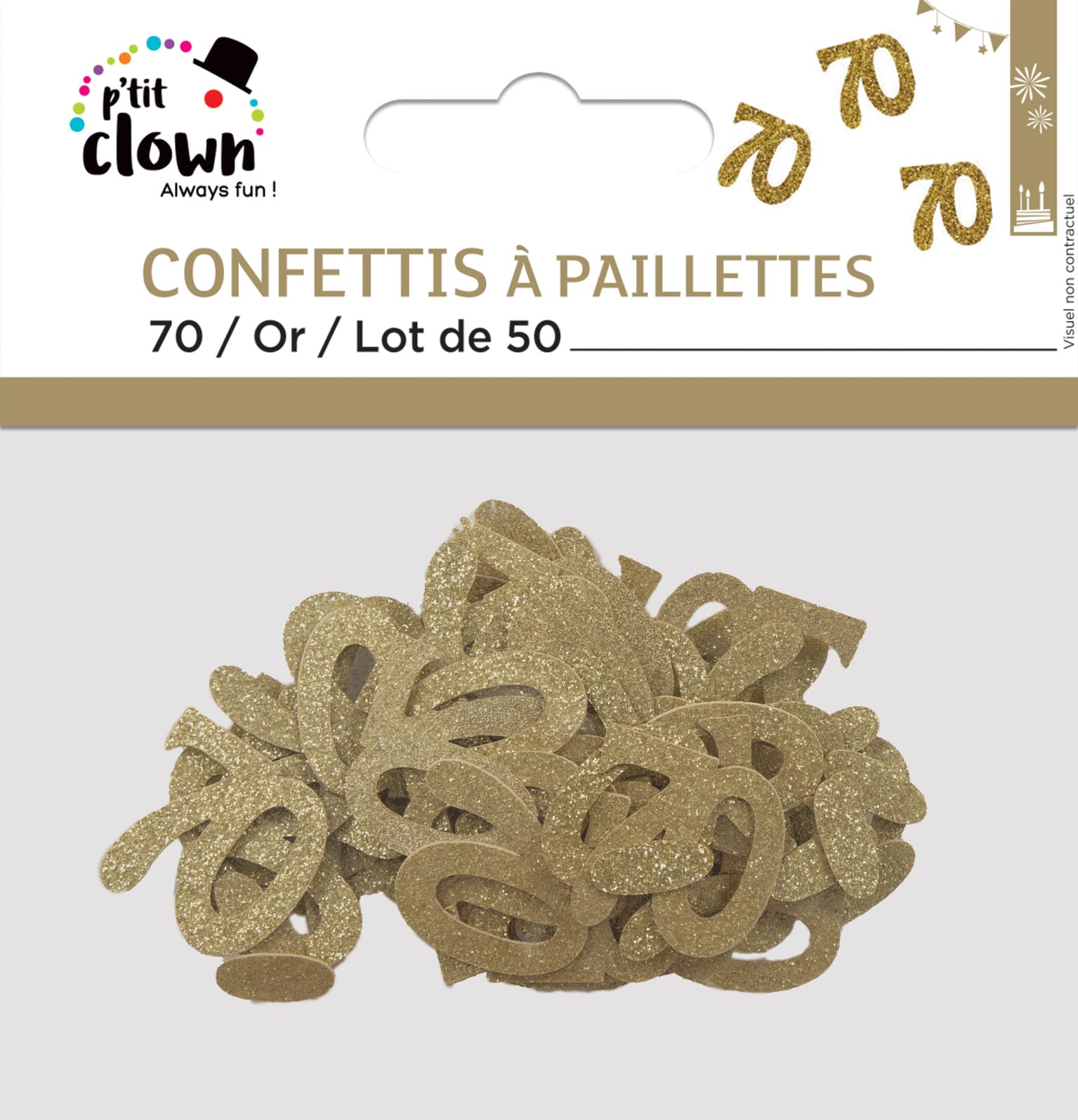 p-tit-clown-re21051-50-glitzer-konfetti-zahl-70-gold-50-st-ck image 2