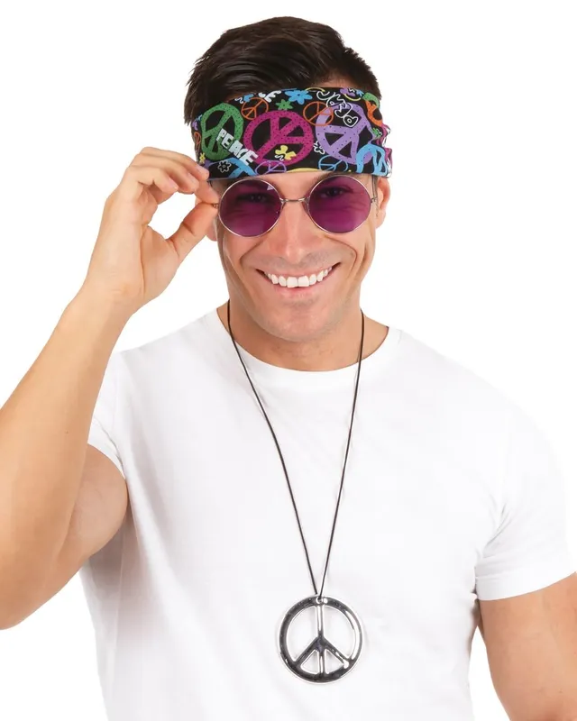 ptit-clown-22697-hippie-zubeh-r-set-erwachsene-mehrfarbig image 1