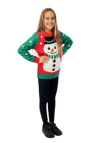 ptit-clown-weihnachtspullover-kinder-gr-n-rot-schneemann-10-12-jahre-128-140-cm image 6