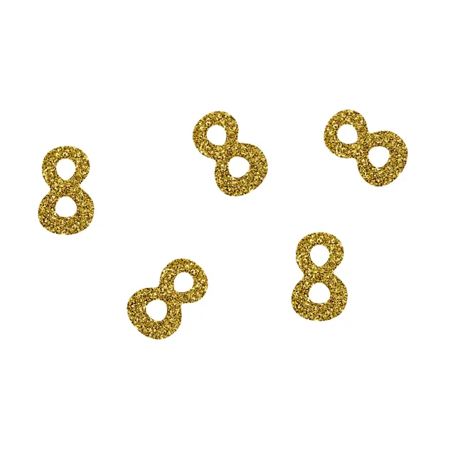 p-tit-clown-re21042-50-glitzer-konfetti-zahl-8-gold-50-st-ck image 1