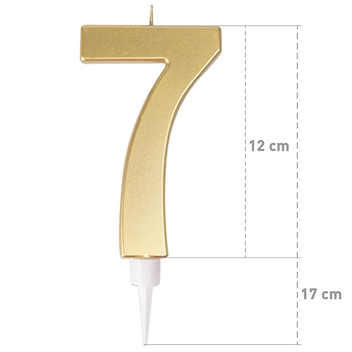 ptit-clown-riesige-geburtstagskerze-zahlenkerze-7-13-cm-hoch-gold-f-r-kuchendeko image 8