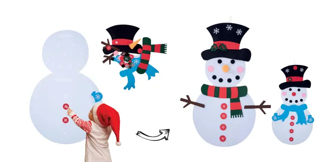 vegaoo-party-filz-schneemann-mit-h-ngedeko-50-x-98-cm-wei-diy image 1