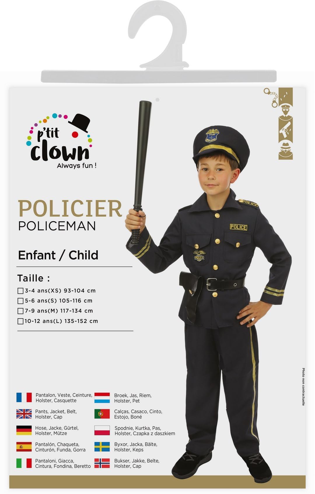 p-tit-clown-polizistenkost-m-kinder-unisex-schwarz image 5