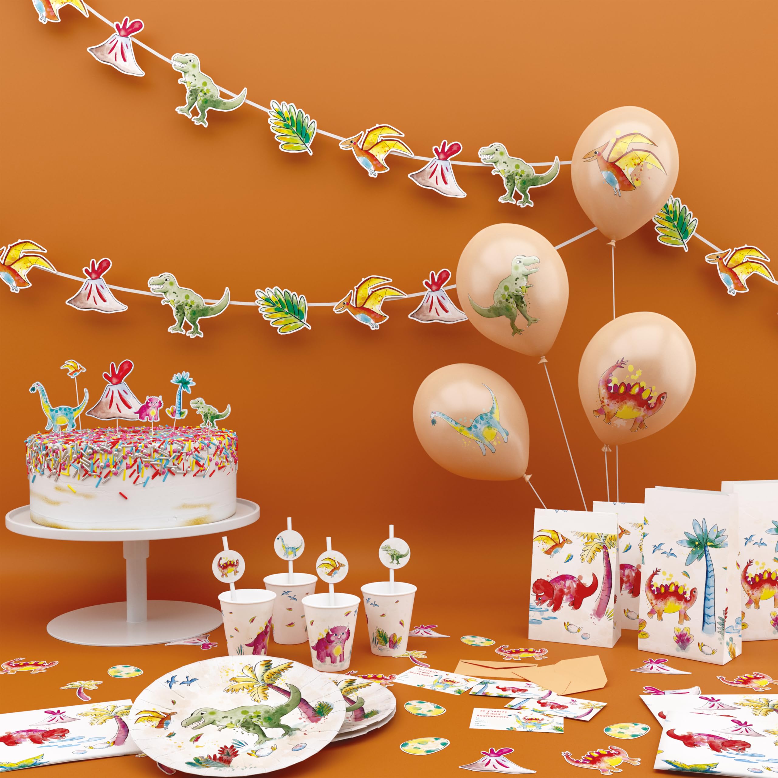 p-tit-clown-re22463-luftballons-geburtstag-dinosaurier-30-cm-8-st-ck image 2
