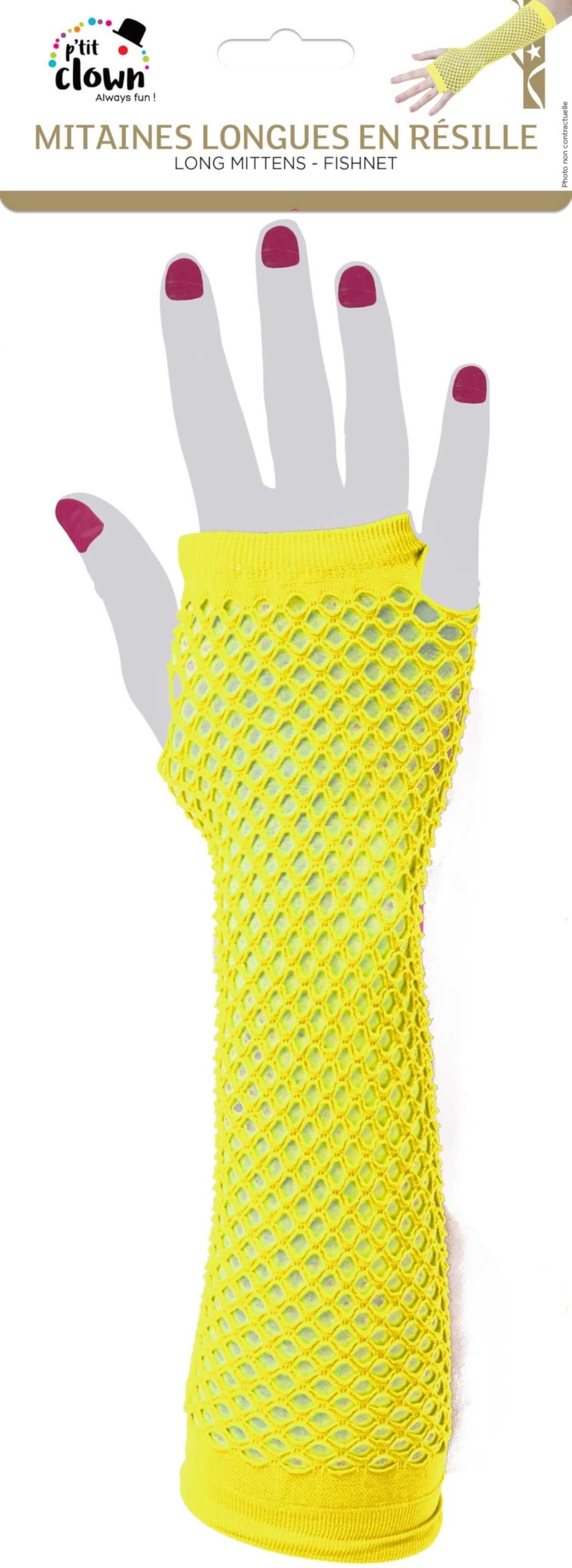 ptit-clown-lange-fingerlose-netzhandschuhe-neon-f-r-damen-25-cm image 4