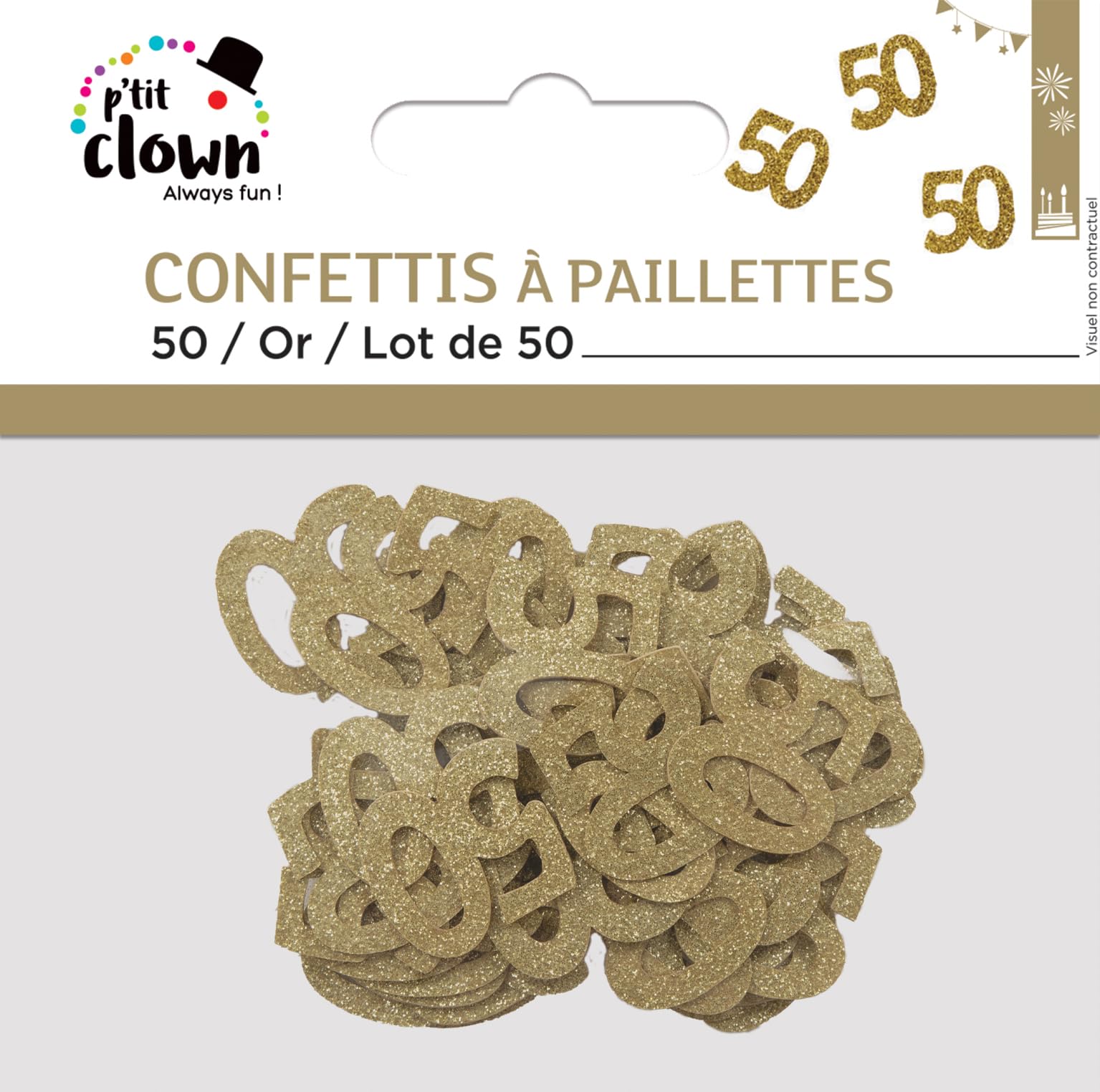 ptit-clown-konfetti-glitzer-zahl-50-gold-50-st-ck-partydekoration image 2