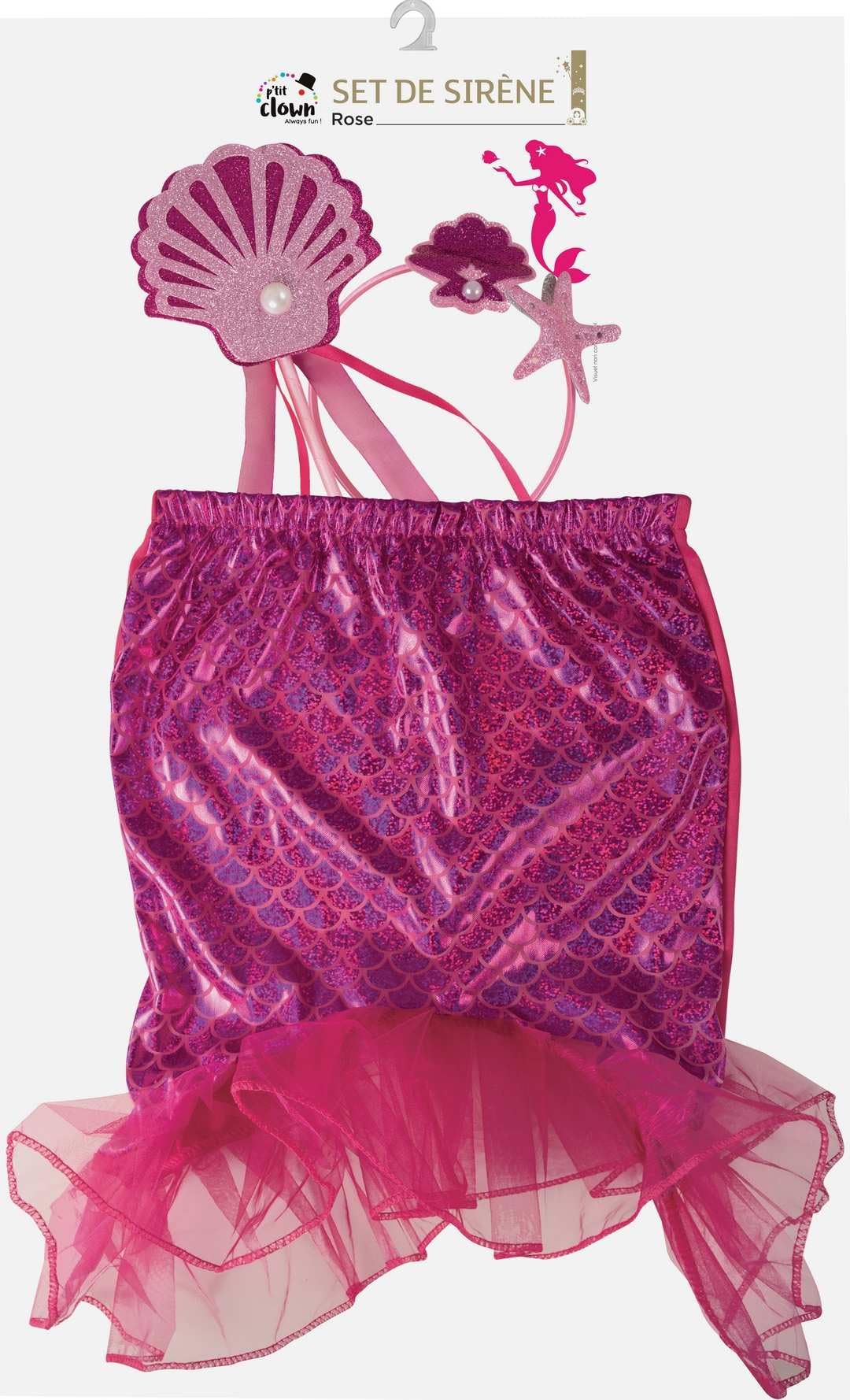 ptit-clown-80400-meerjungfrau-kost-m-set-rosa-verkleidung image 4