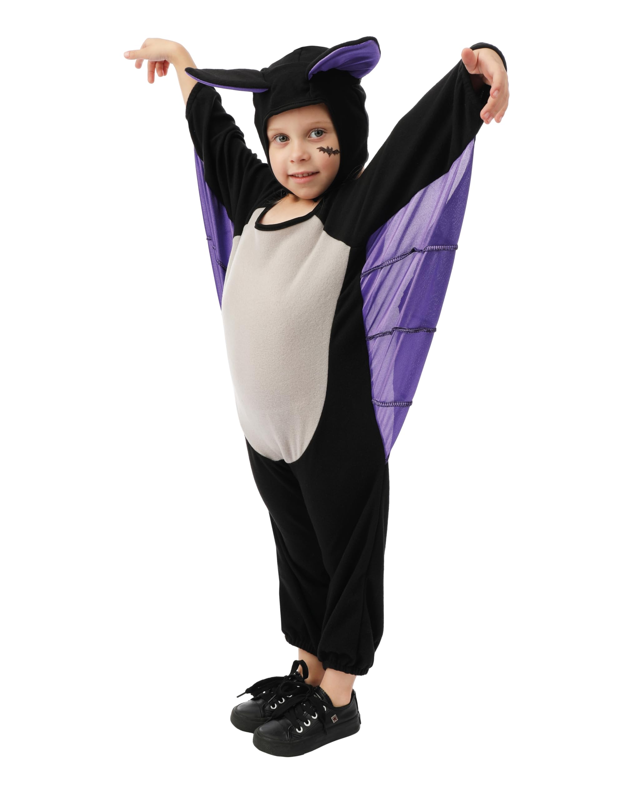 ptit-clown-fledermauskost-m-kinder-schwarz-violett-polyester image 2