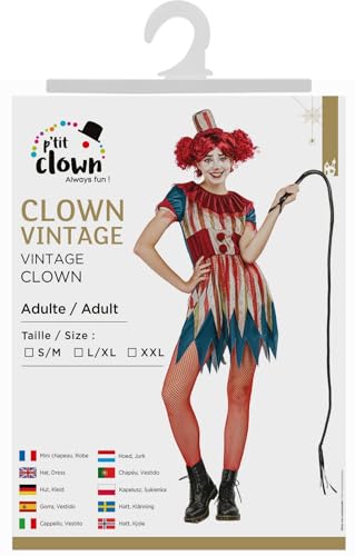 ptit-clown-kost-m-clown-vintage-damen-gr-e-l-halloween-cosplay image 7