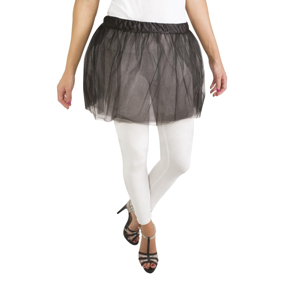 p-tit-clown-damen-t-ll-rock-schwarz-30-cm-petticoat image 1