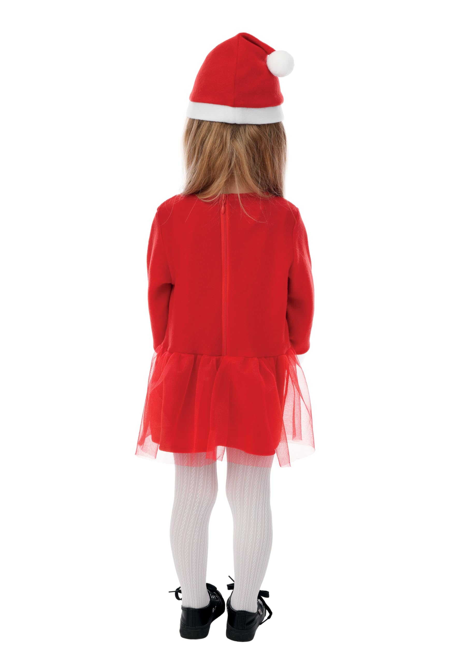 ptit-clown-miss-santa-tutu-kleid-m-tze-f-r-m-dchen-rot image 3