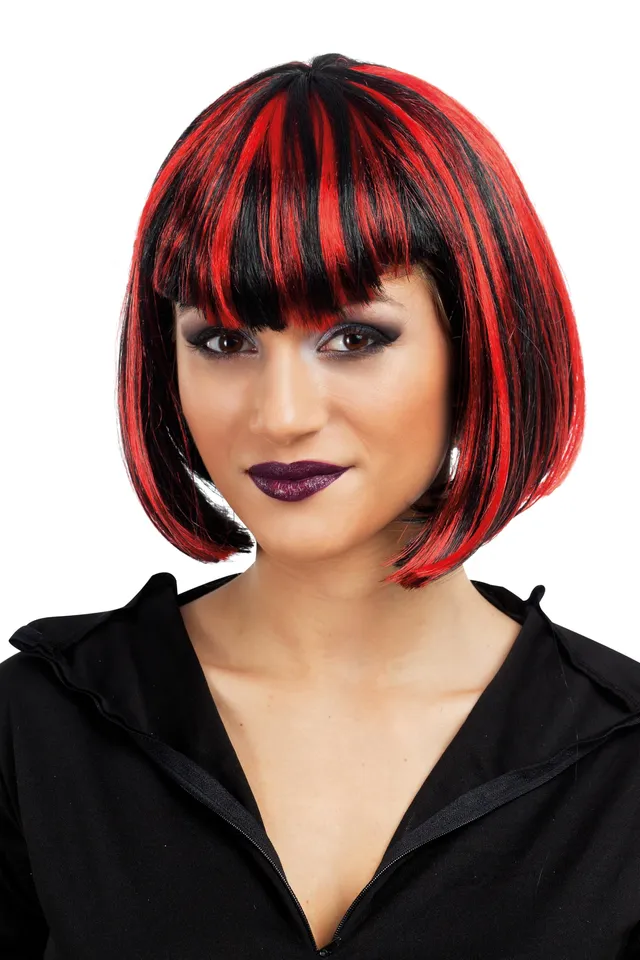 p-tit-clown-vampir-bob-per-cke-damen-ca-22-cm-schwarz-mit-wei-rot-str-hnen image 1
