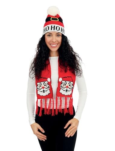 ptit-clown-weihnachtsmann-set-m-tze-schal-rot-erwachsene-einheitsgr-e image 4
