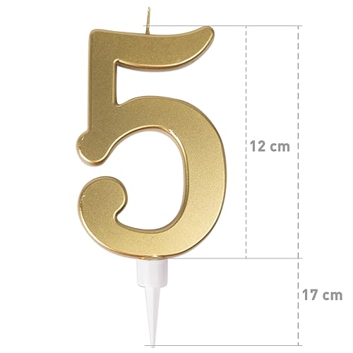 ptit-clown-23955-riesenkerze-gold-zahl-5-tortendeko image 8