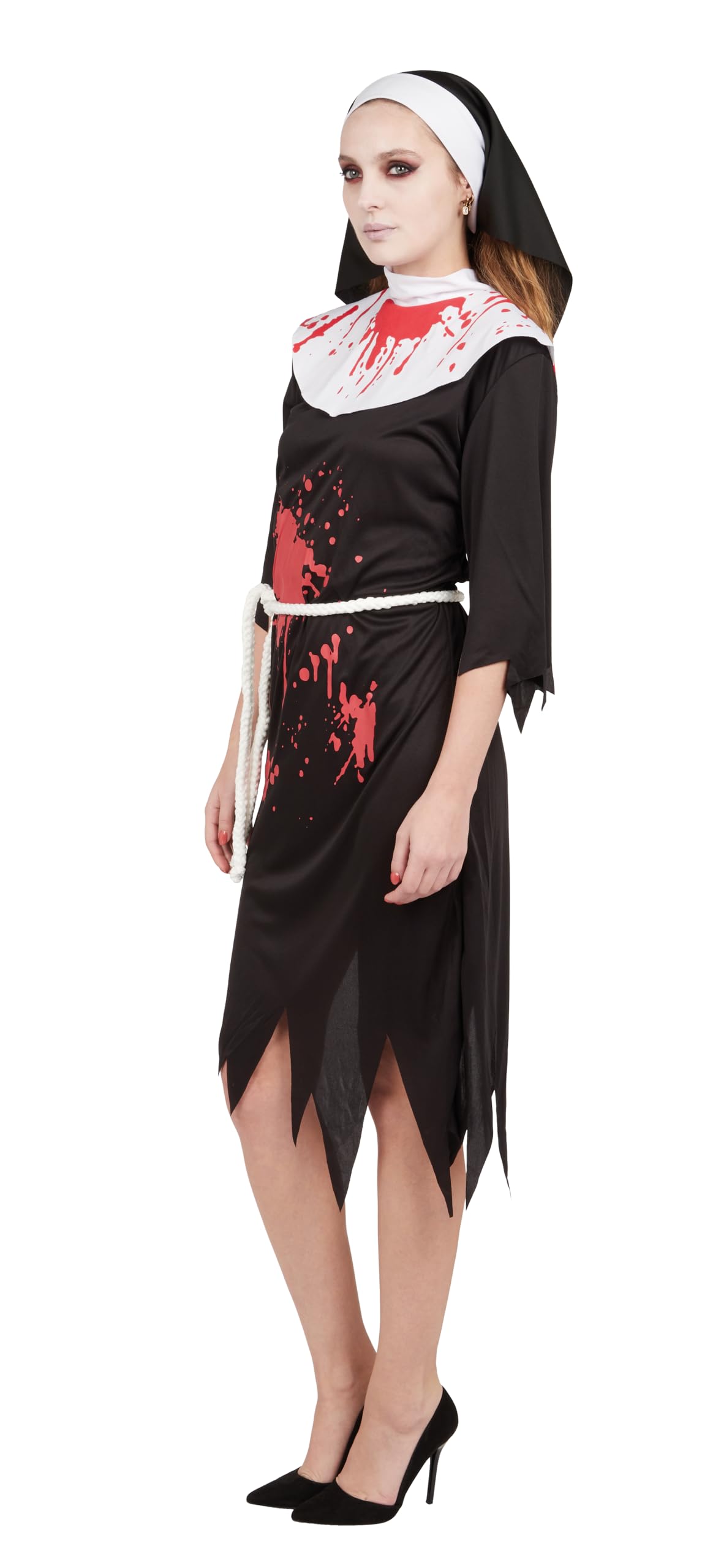 p-tit-clown-nonne-kost-m-blutig-kleid-kopfbedeckung-g-rtel image 2