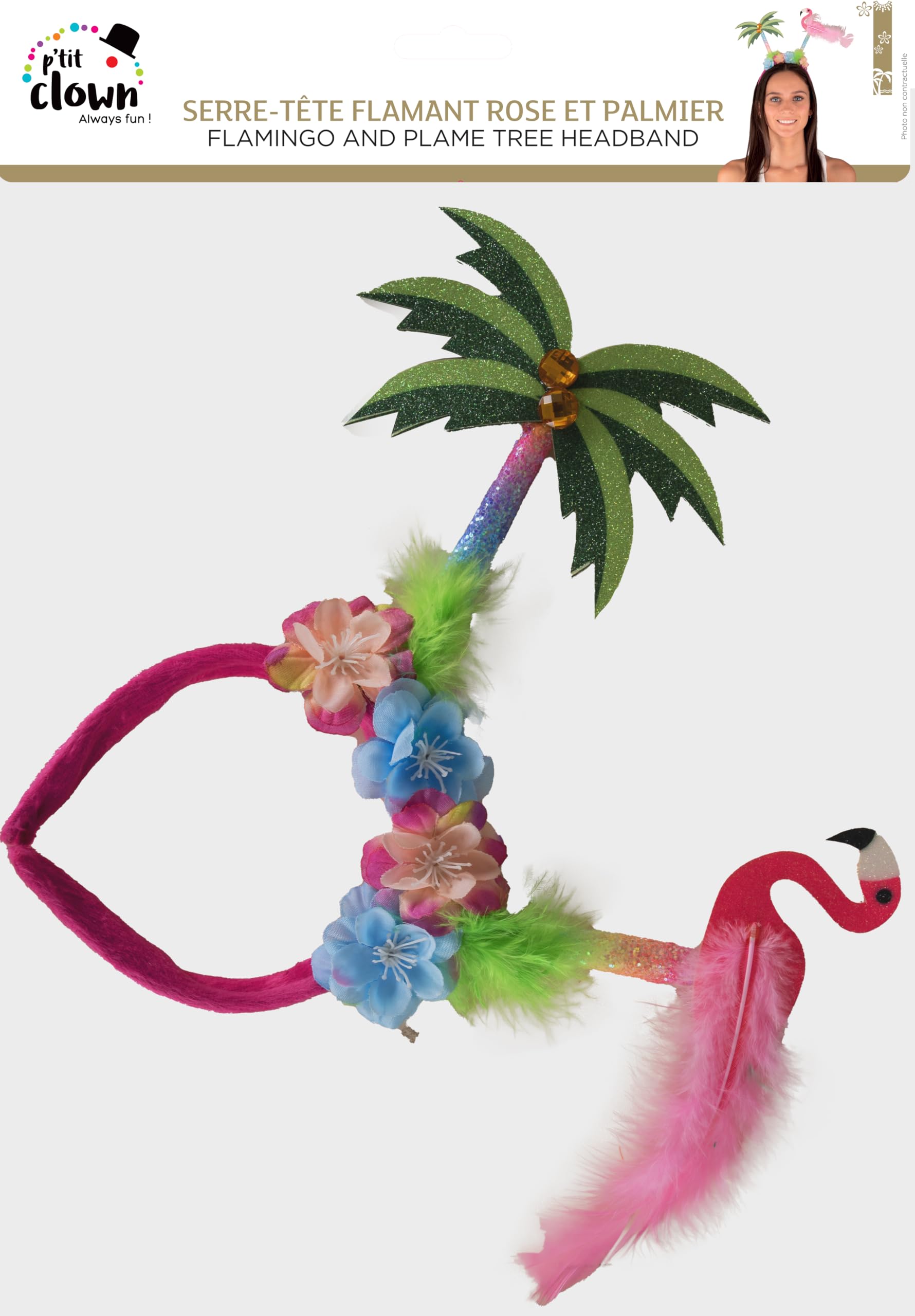 ptit-clown-haarreif-flamingo-und-palme-tropical image 2